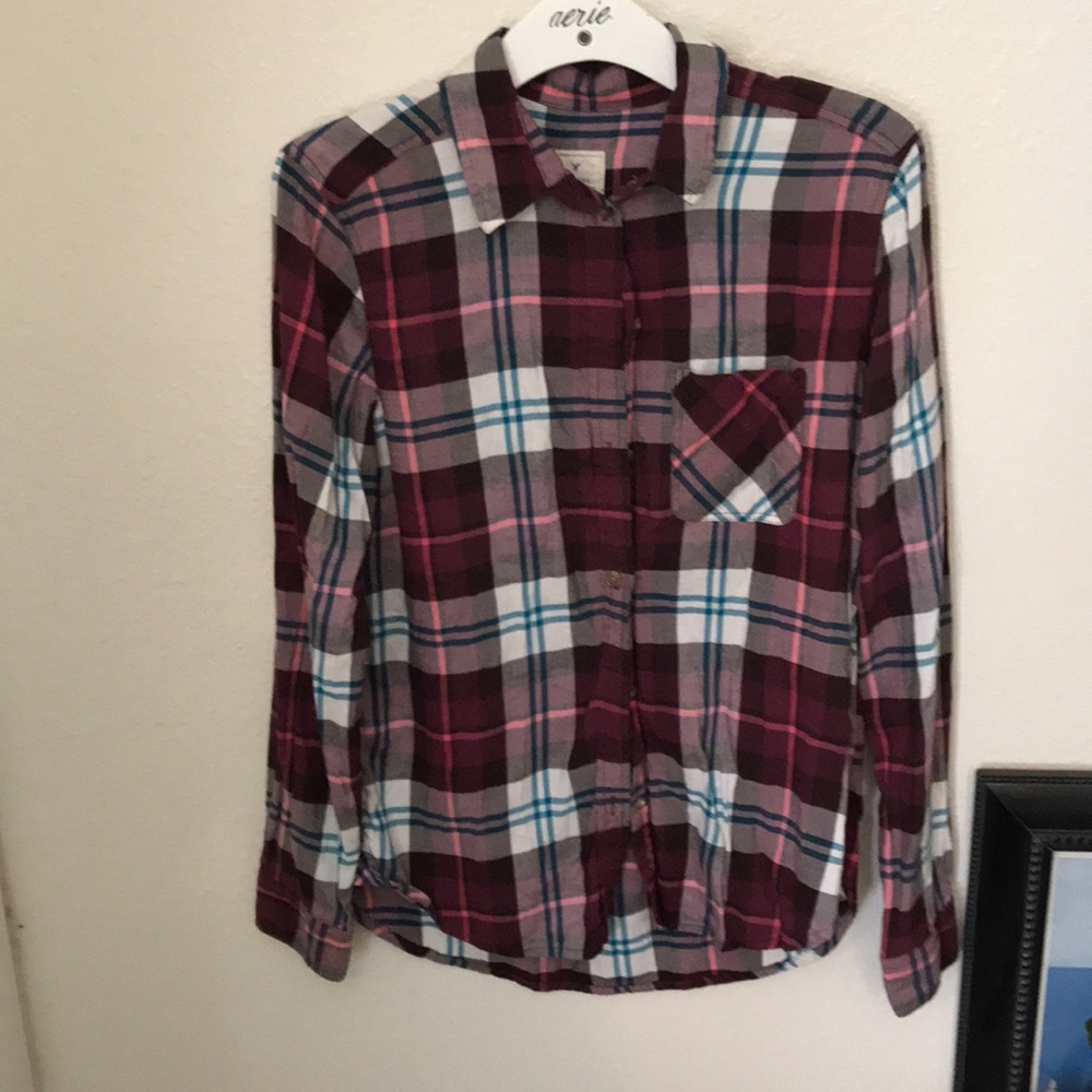 American Eagle “Vintage Boyfriend” small flannel
